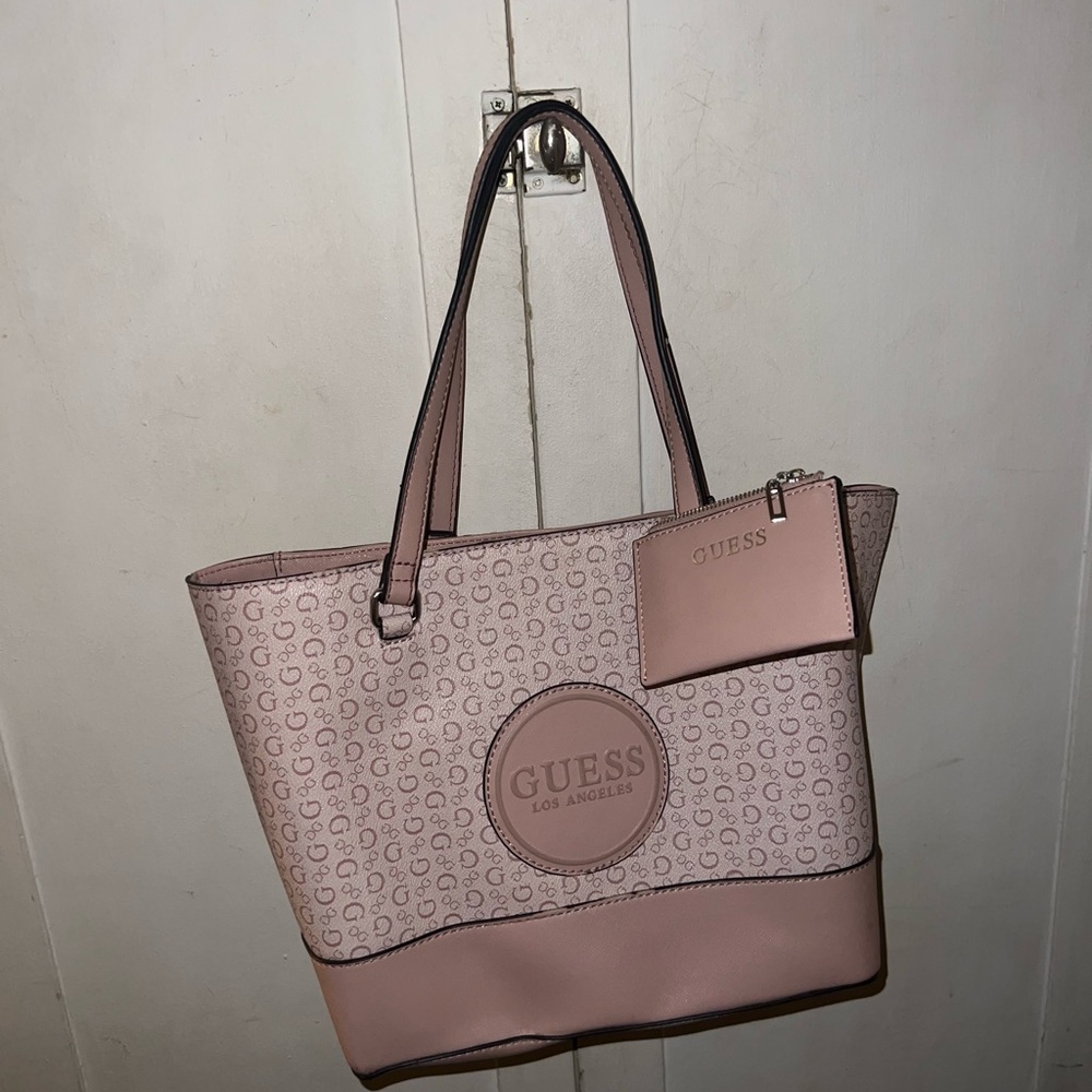 GUESS Blush Pink Logo Tote
